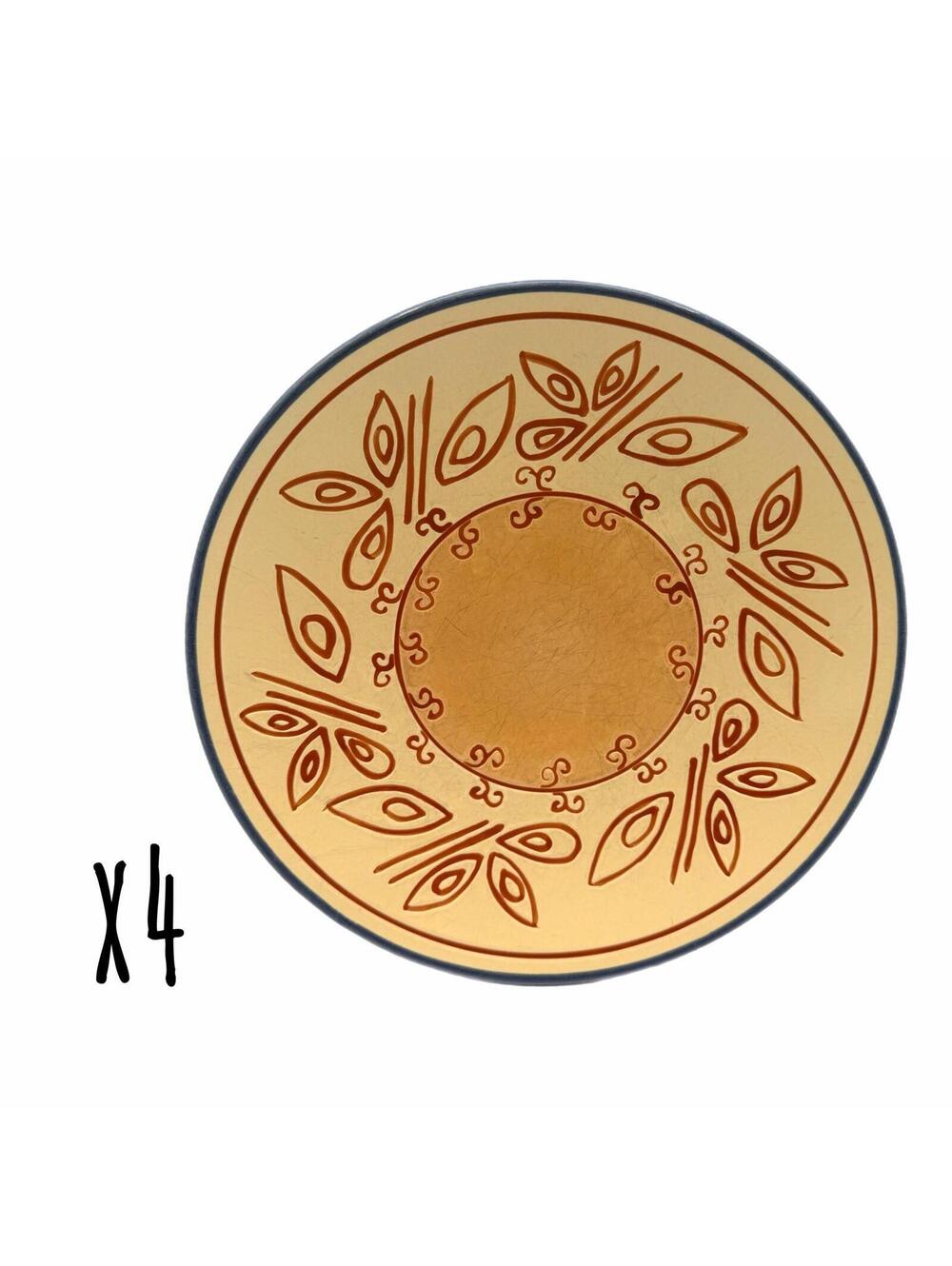 Set of 4 Vintage Pfaltzgraff Timbuktu 9” Salad Plates